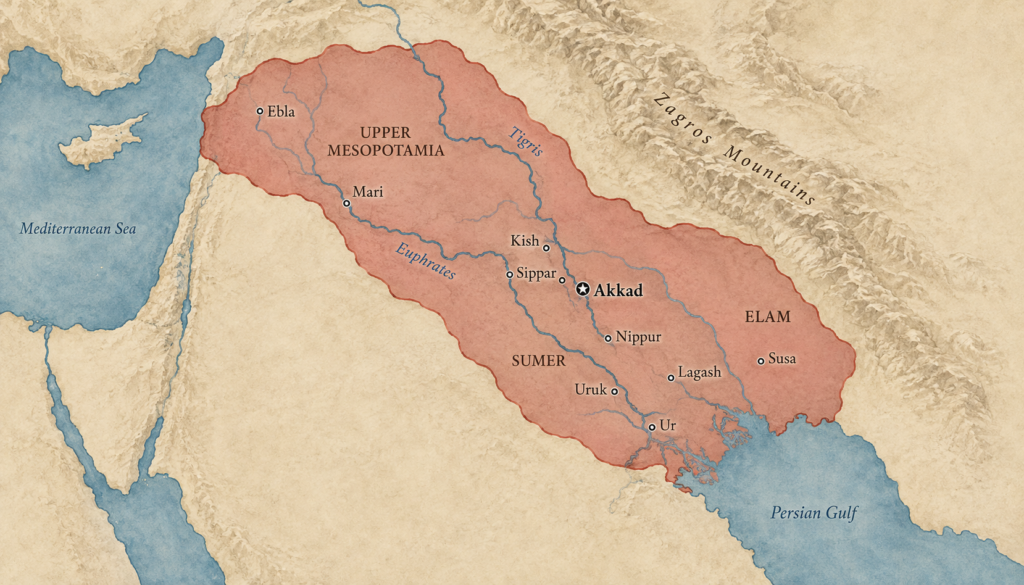 Akkadian Empire Map