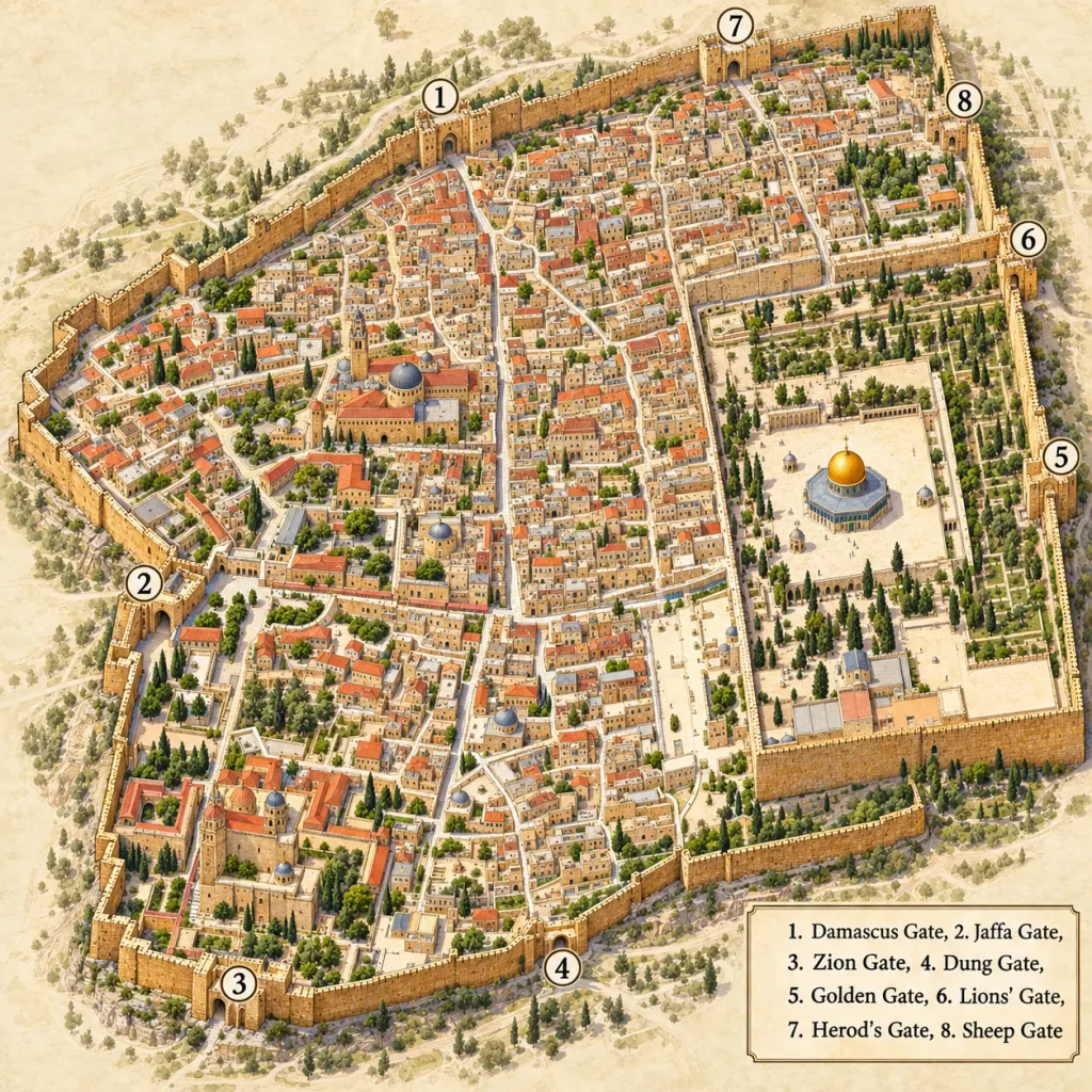 map-of-jerusalem-gates-old-city